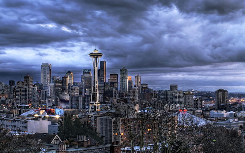 Cities, Seattle, Man Made, Space Needle, HD wallpaper