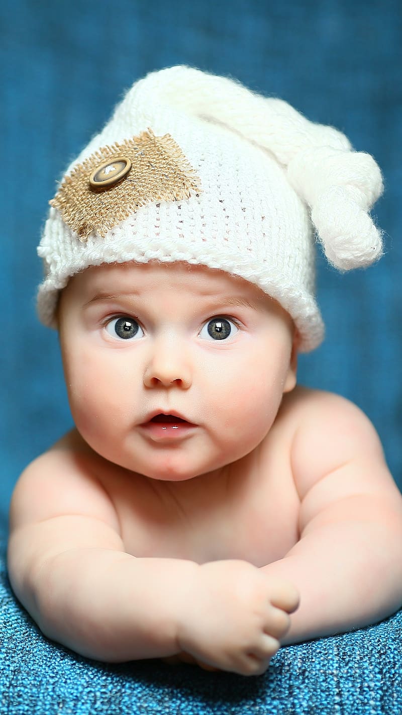 Cute Baby Live, Blue Background, baby boy, HD phone wallpaper