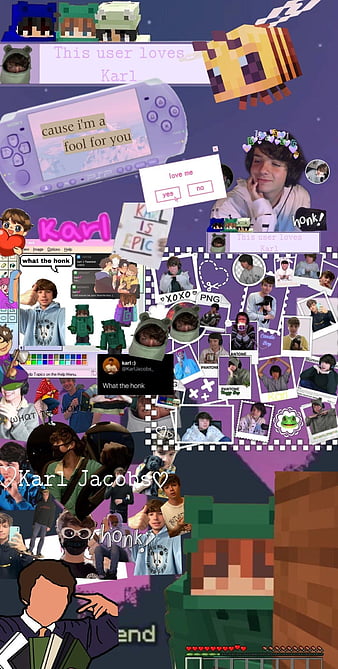 aesthetic wallpaper of Karl i dont know of the people who made the art  but full credit to them  rKarlJacobs