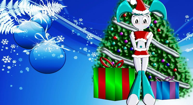Jenny Wakeman Christmas , Christmas, cute, TV Series, Cartoons, My Life as a Teenage Robot, XJ-9, Jenny Wakeman, HD wallpaper