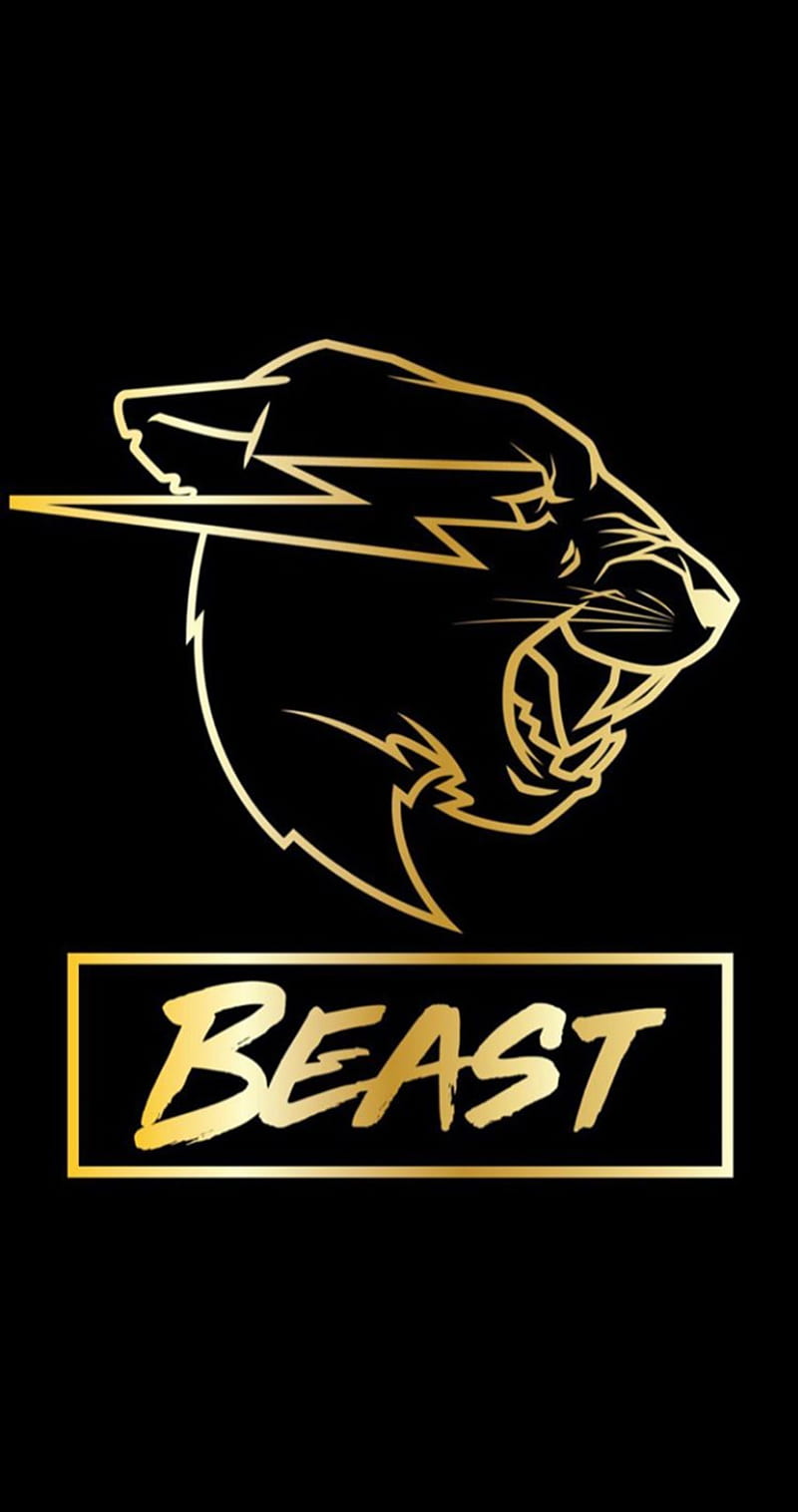 Download Neon Mr Beast Logo Wallpaper