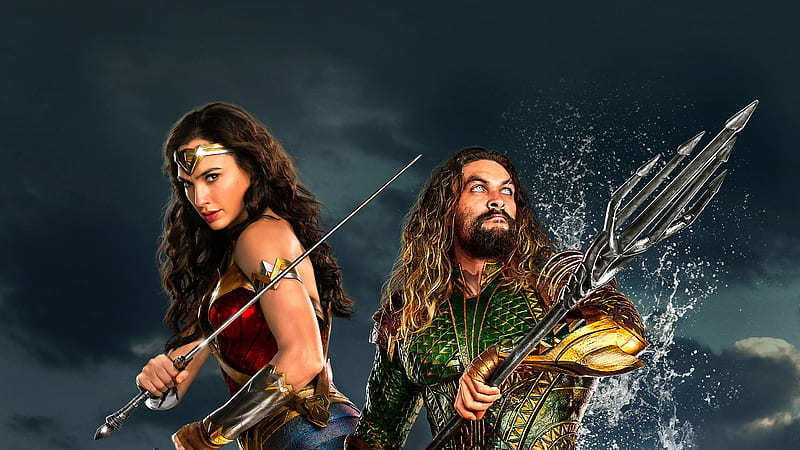 Wonder Woman Aquaman Justice League 2017, justice-league, wonder-woman, aquaman, 2017-movies, HD wallpaper