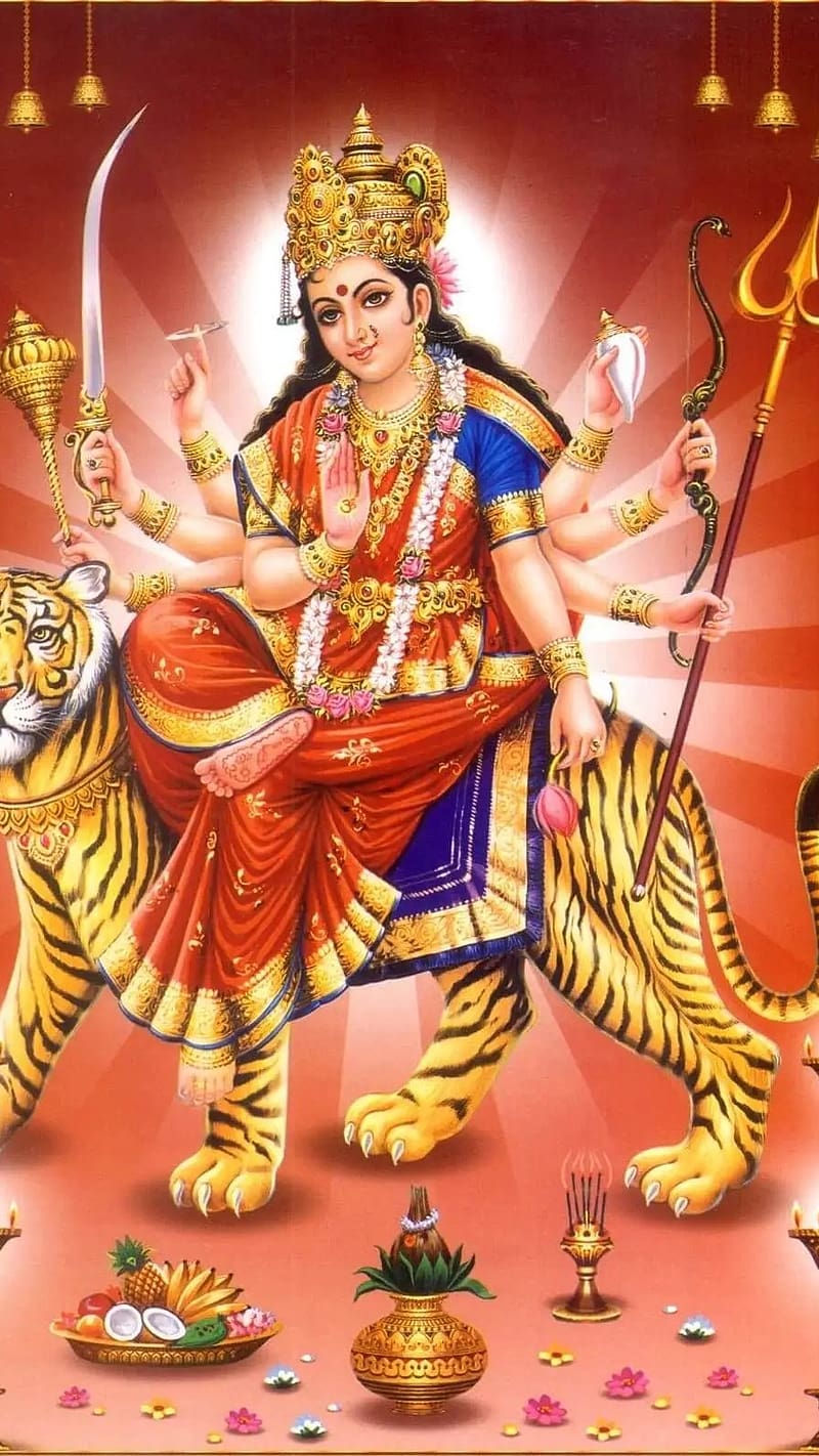 Nav Durga sherawali, nav durga, HD phone wallpaper | Peakpx