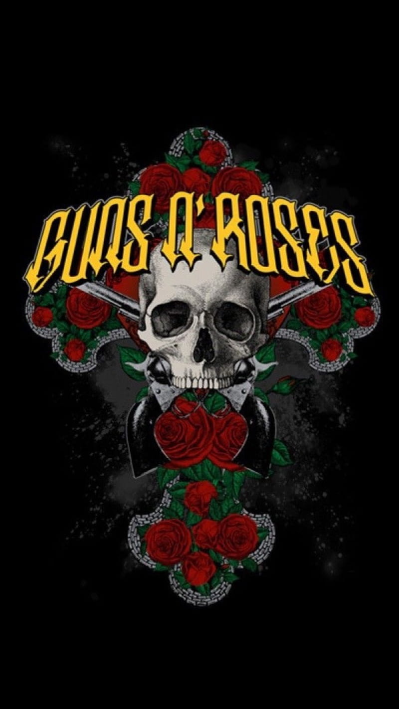 Guns n Roses, band, music, skull, HD phone wallpaper