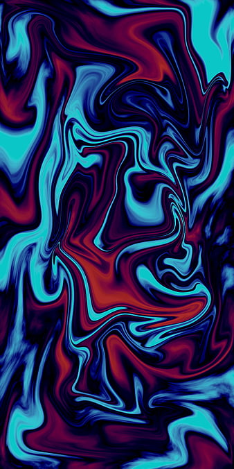 Abstract Blue Wavy Lines Wallpaper