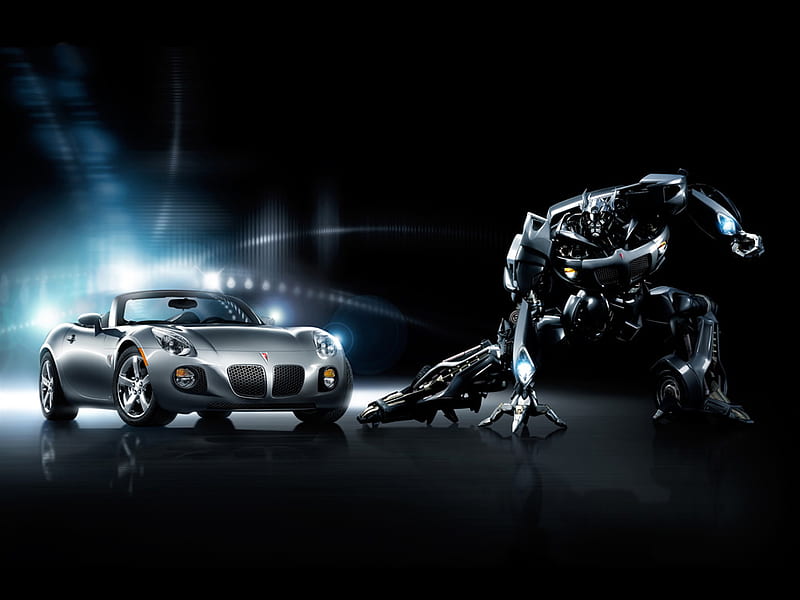 robot Vs. Car, robot, car, HD wallpaper