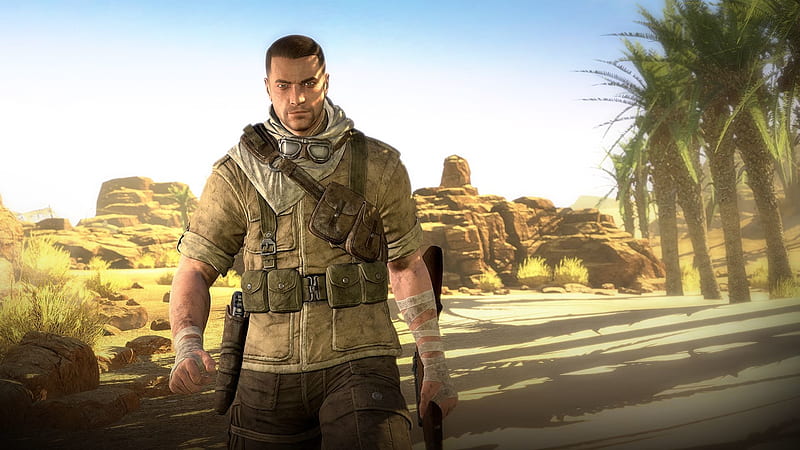 Sniper Elite 3, soldier, Sniper Elite, Sniper Elite III, shooter, video game, game, 3rd person, Rebellion Developments, 505 Games, gaming, military, sniper, tactical, stealth, HD wallpaper