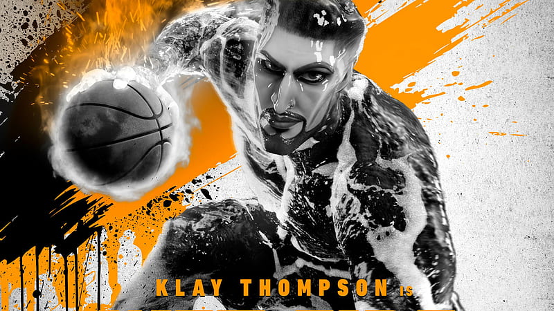 Wet-Fire Klay Thompson Space Jam A New Legacy, HD wallpaper