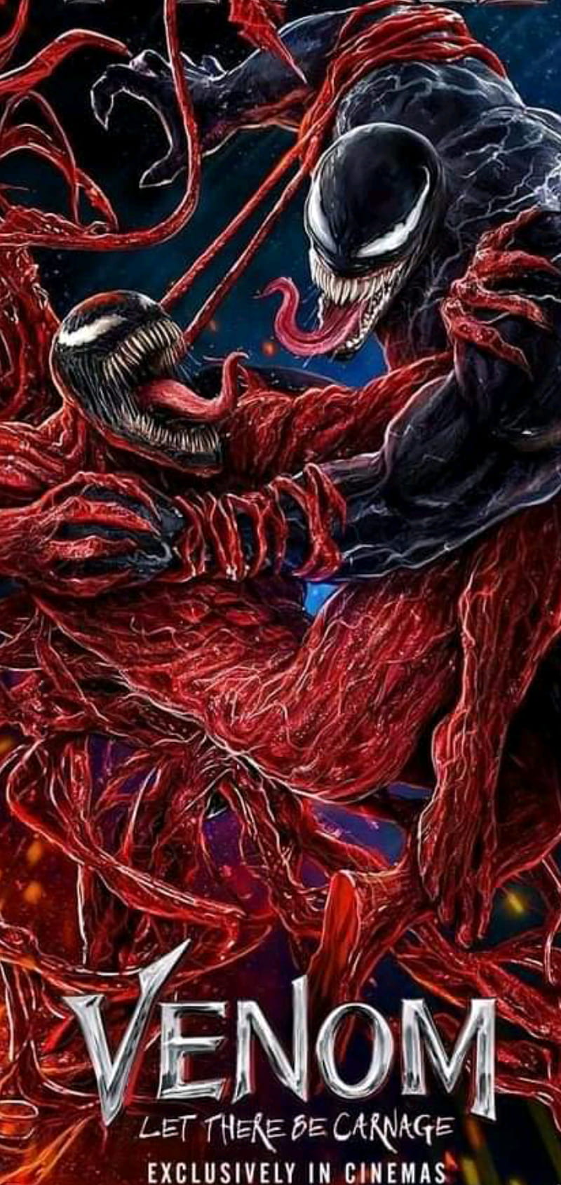 Venom vs Carnage, magenta, art, HD phone wallpaper
