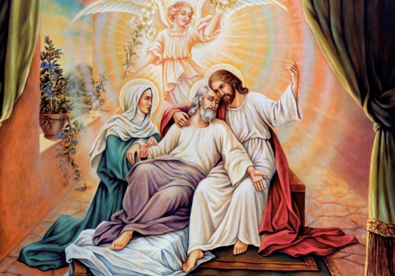 Saint Joseph, christ, jesus, joseph, virgin, mary, father, HD wallpaper