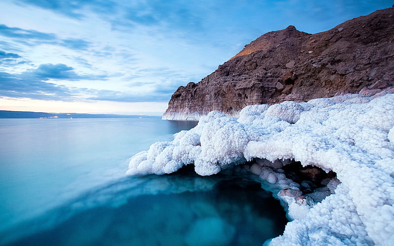 Wonderful views Dead Sea and Salt Lake, HD wallpaper