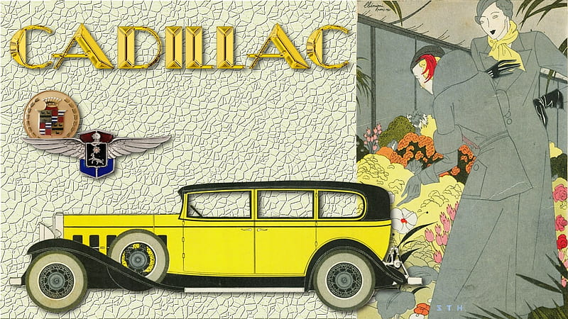 1931 Cadillac Deco Ad 4, General Motors, Cadillac, 1930 Cadillac, Vintage Cadillac advertisement, Cadillac , Cadillac Background, HD wallpaper