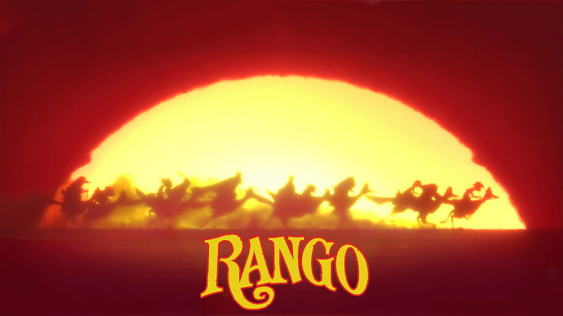 Rango riding under the sun, sun, brad pitt, movie, entertainment, ranog, riding, HD wallpaper
