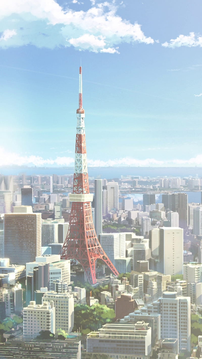 tokyo tower, anime, kimi no na wa, your name, HD phone wallpaper