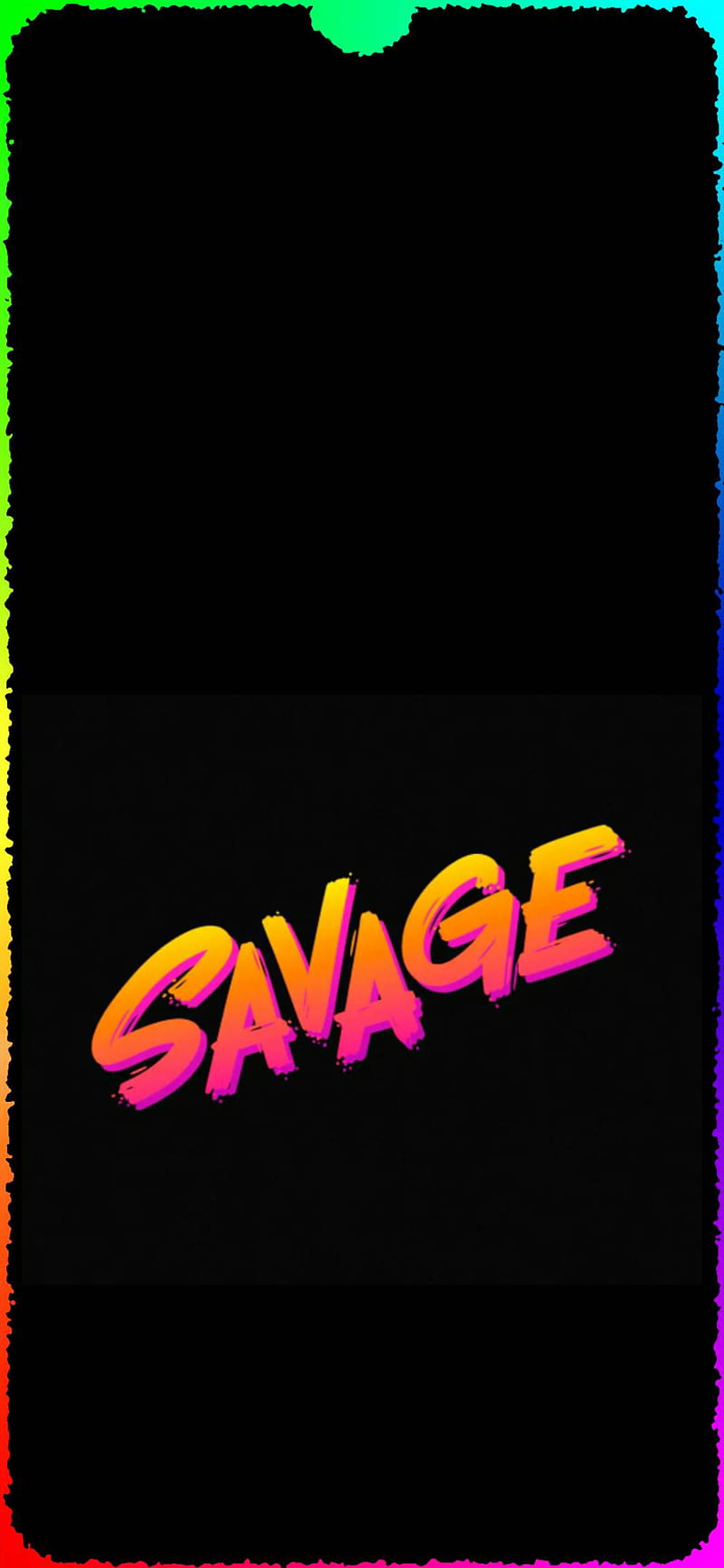 savage, a50, edge, infinityu, neon, notch, HD phone wallpaper