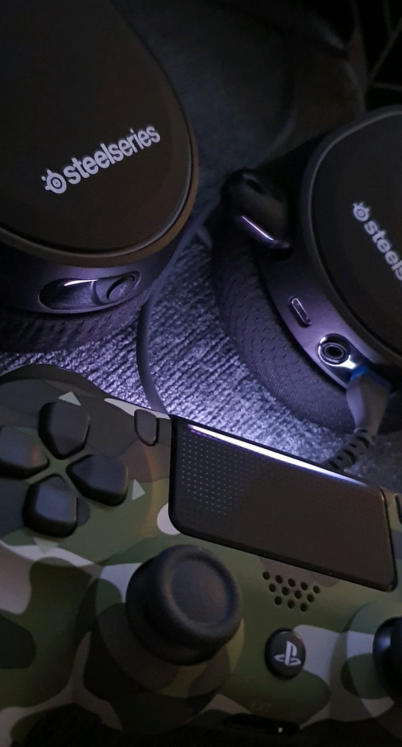 SteelGamer, camo, controller, cool, game, playstation 4, ps4, steel, steelseries, HD phone wallpaper