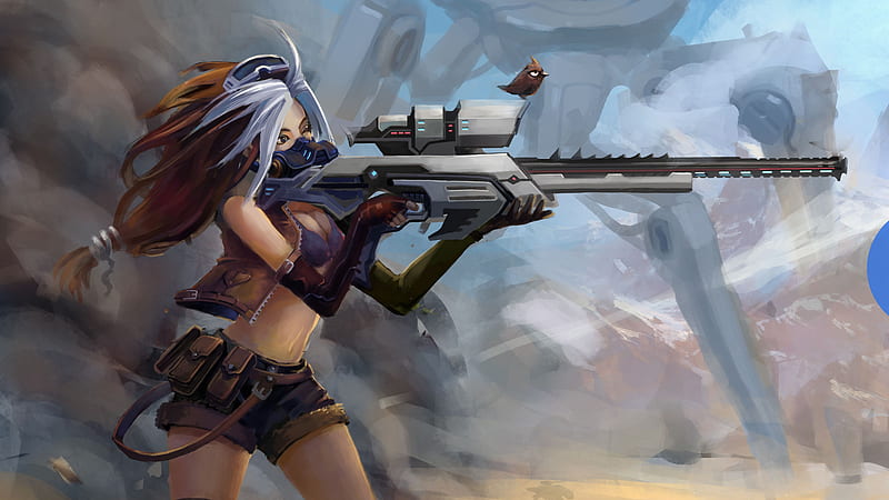 Sniper Girl Fantasy Art , fantasy-girls, sniper, artist, artwork, digital-art, artstation, HD wallpaper