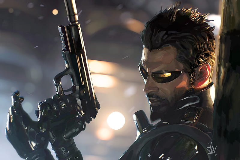 Deus Ex, Deus Ex: Mankind Divided, Adam Jensen, Boy, Gun, Weapon, HD wallpaper