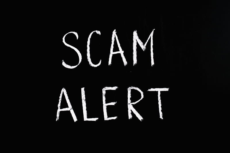 Scam Alert Letting Text on Black Background, HD wallpaper