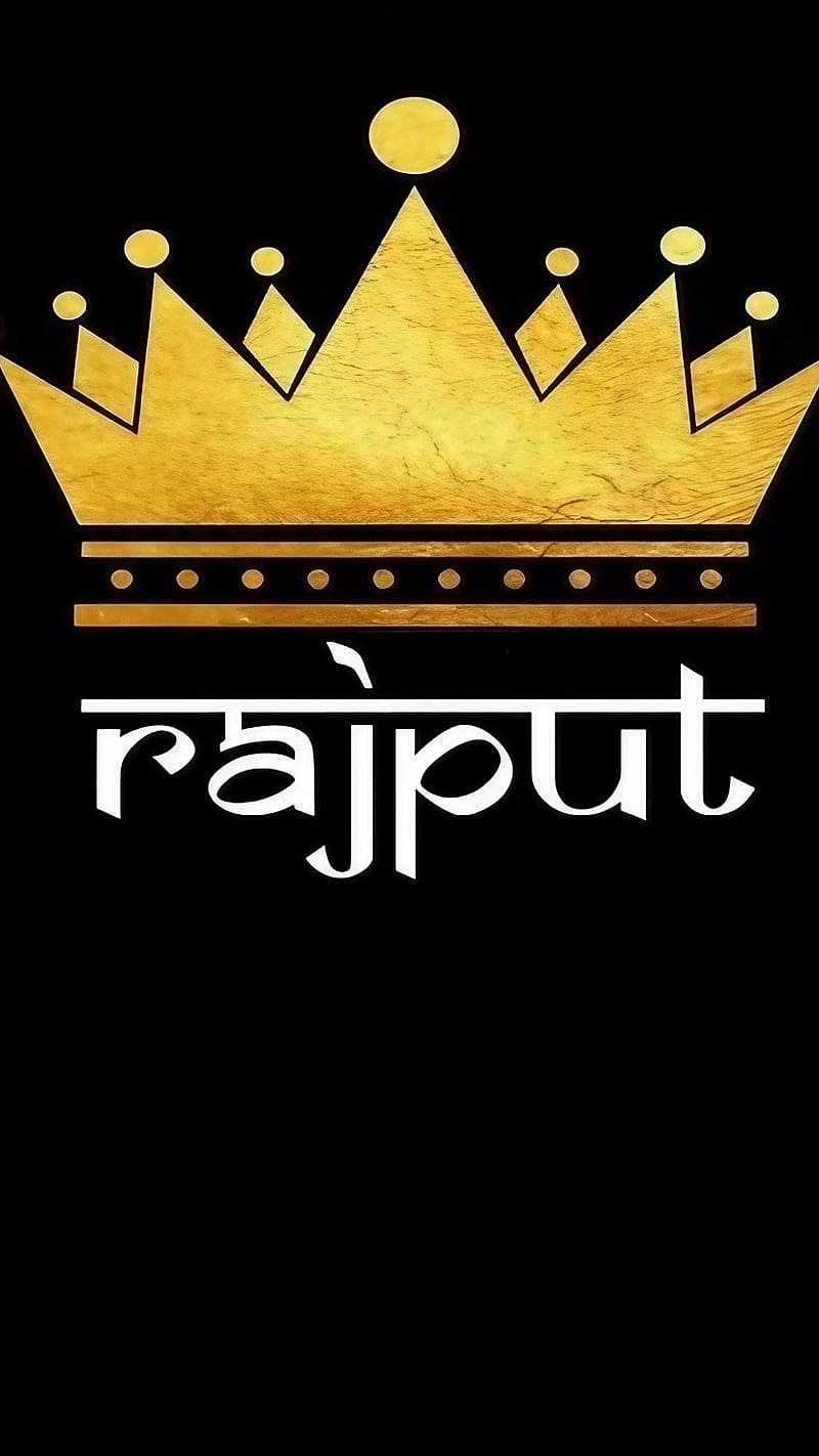 Rajput King, Golden Crown, black background, HD phone wallpaper