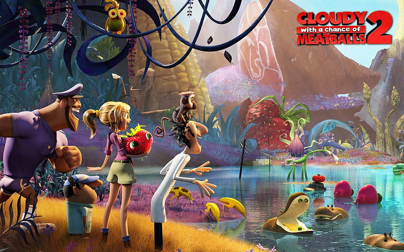 cloudy with a chance of meatballs, cool, fun, movies, entertainment, HD wallpaper