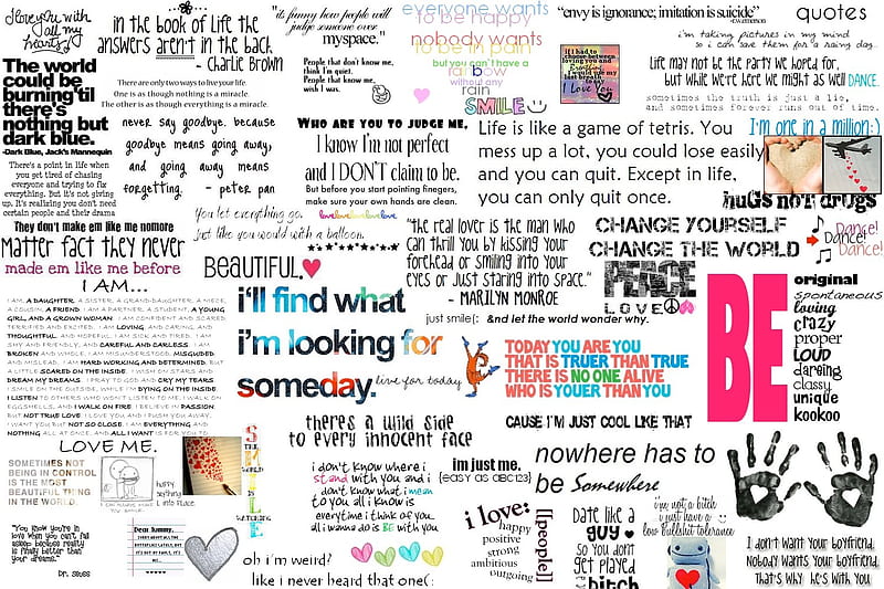 quotes collage wallpaper