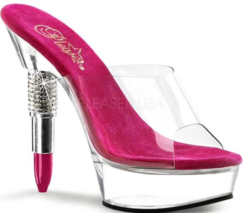 Fancy High Heel Sandal, Funny, Pink, LipsStick, Pole Dance Sandals, HD wallpaper