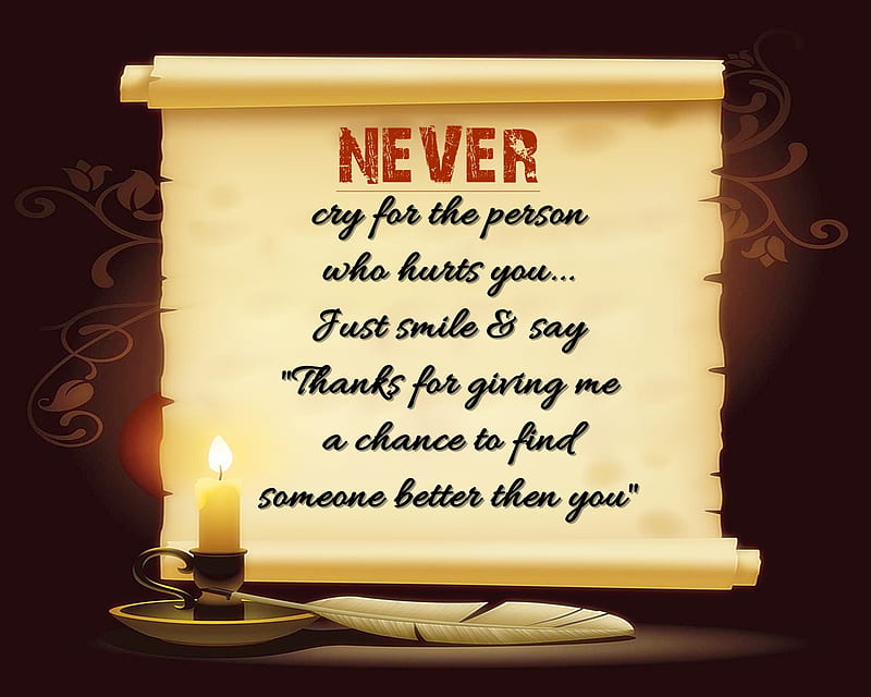 Never, cool, cry, hurt, life, new, quote, saying, smile, HD wallpaper