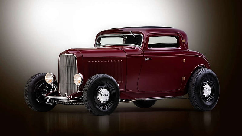 1932 Ford 3-Window Coupe, Classic, Ruby, Hotrod, 1932, HD wallpaper