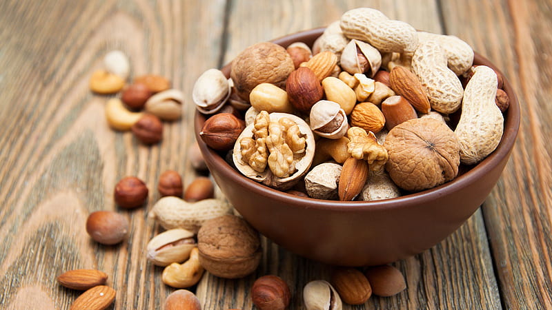 Almond Nut Peanut Pistachio Walnut, HD wallpaper