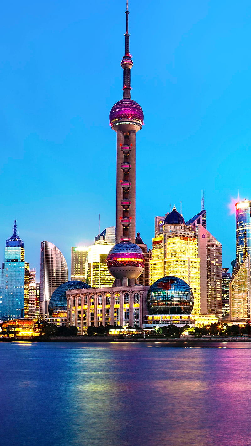 THE BUND , shanghai, colorful, dome, the bund, HD phone wallpaper