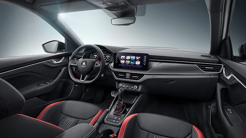 Skoda Kamiq Monte Carlo, interior, SUV, 2019 cars, HD wallpaper