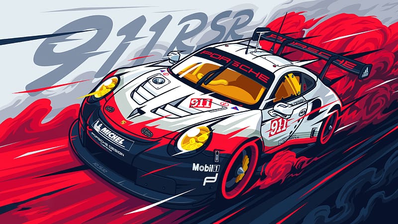 Porsche 911 Rsr Artwork, porsche-911-rsr, porsche-911, porsche, artist, artwork, cars, behance, HD wallpaper