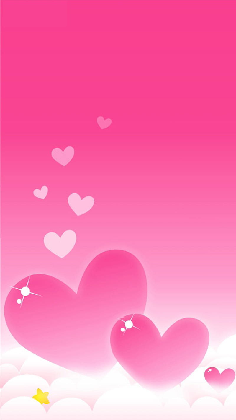 heart pink, coeur, rose, HD phone wallpaper
