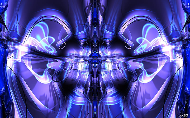 Astral Plane, abstract, blue, 3d and cg, HD wallpaper