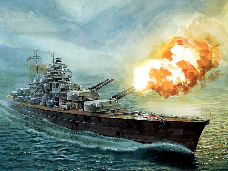 Bismarck the german distroier , war war 2 greatest battelship, agent 007 of the oceans, HD wallpaper