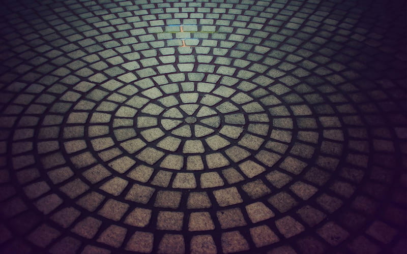 circular pavement-graphy World, HD wallpaper