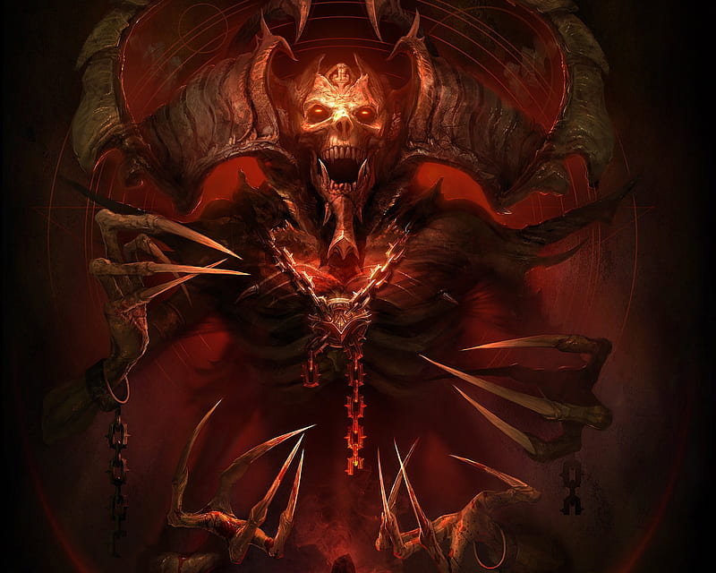 Mephisto, Diablo, blizzard, Diablo 2, HD wallpaper