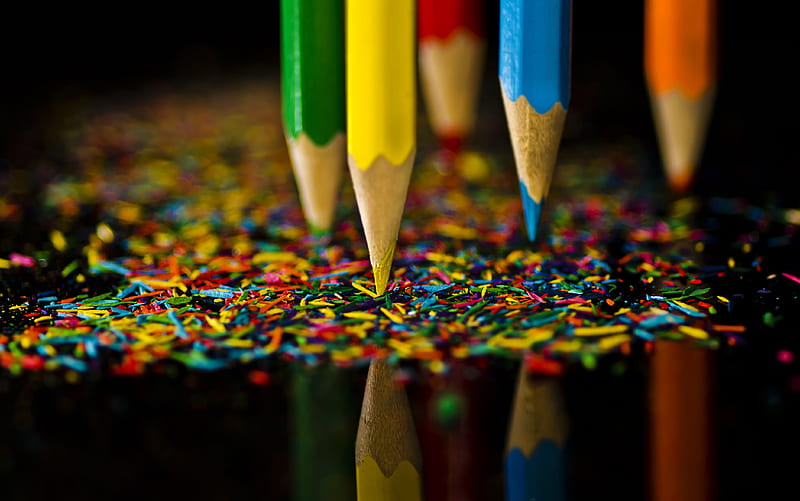 Colored Pencils, HD wallpaper