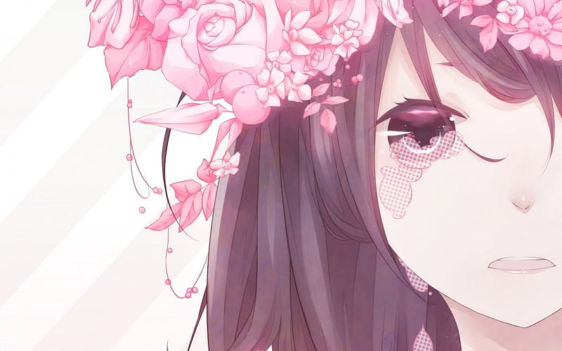 Pin by ꧁๖ۣۜMσση ¢ɦαη☾꧂ on Sample❤️  Pink wallpaper anime, Kawaii anime  girl, Anime girl crying