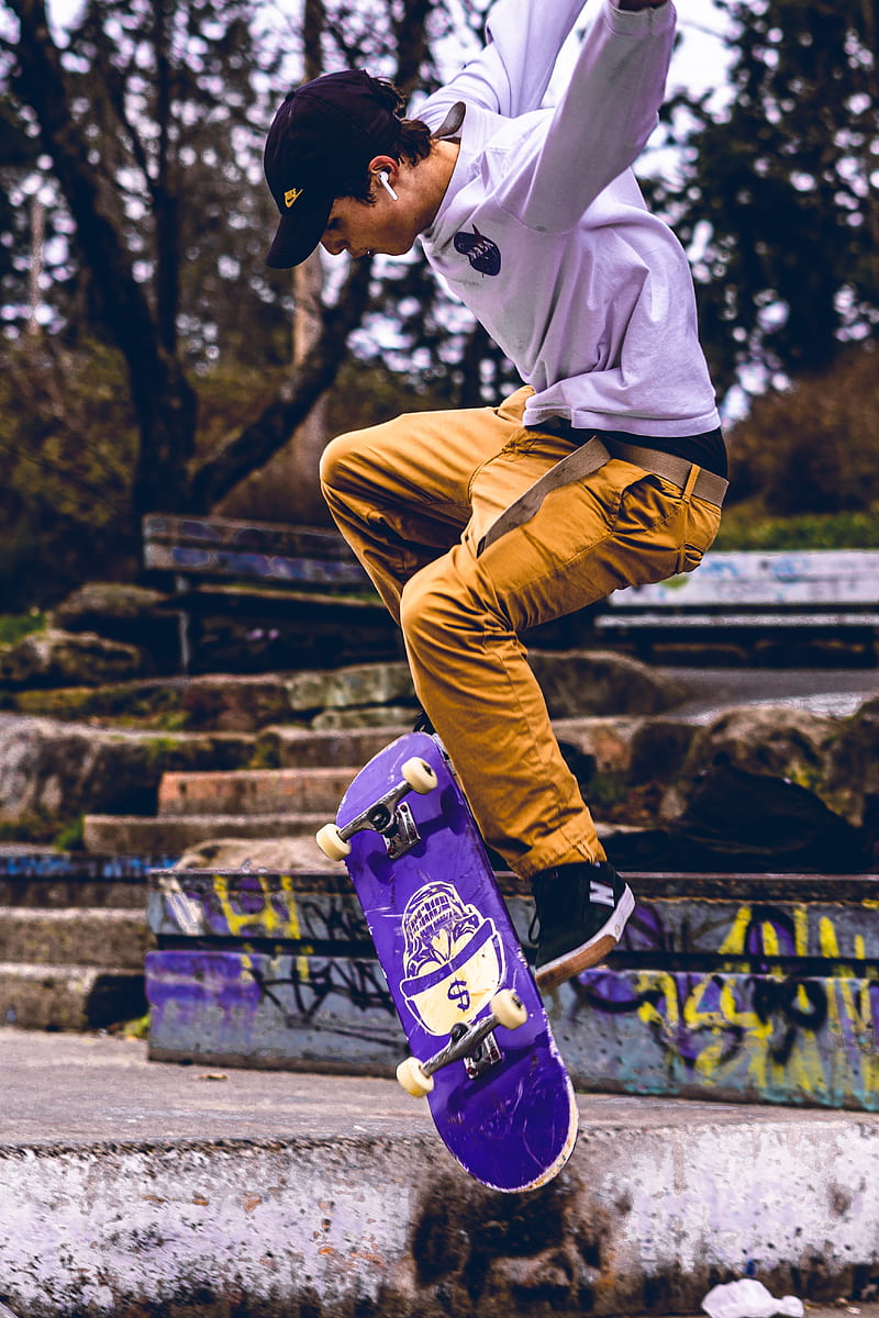 skate, skateboarder, skateboarding, street, HD phone wallpaper