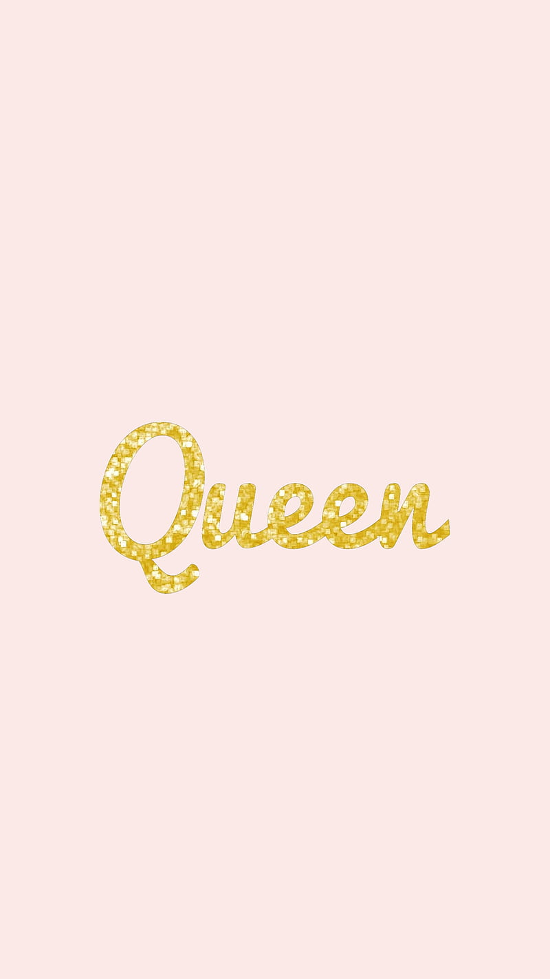 Queen, gold, designer, white, glitter, pink, love, pretty, bonito, HD phone  wallpaper | Peakpx