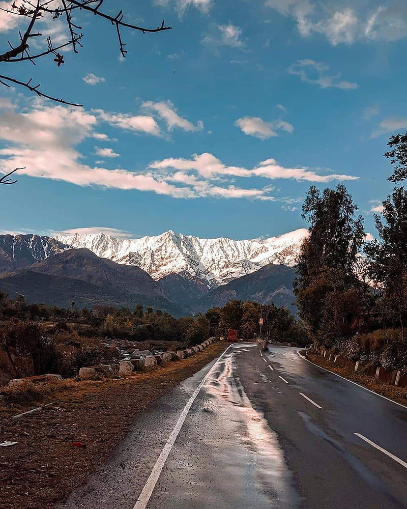 Himachal, mountain, road, HD phone wallpaper
