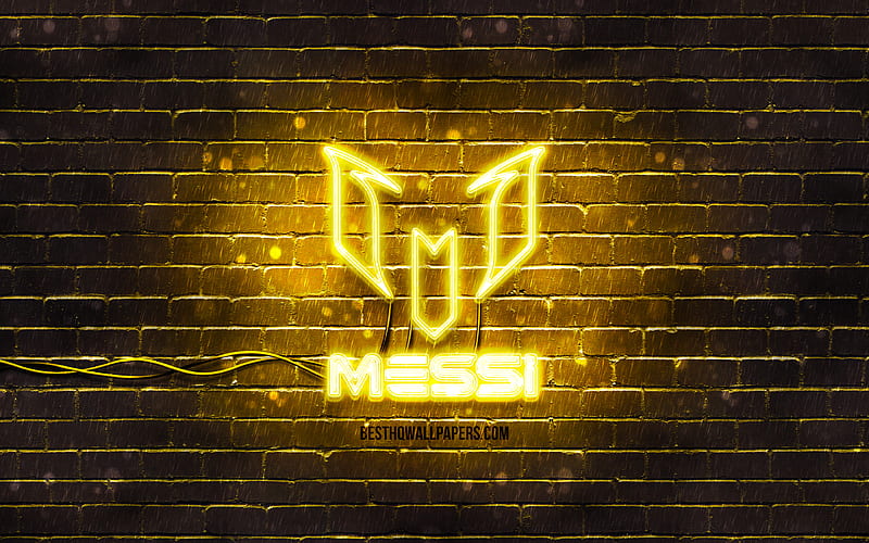 Lionel Messi yellow logo yellow brickwall, Leo Messi, fan art, Lionel Messi  logo, HD wallpaper | Peakpx