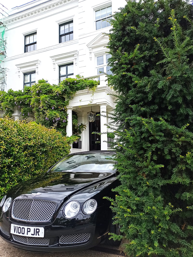 Bentley, black, car, carros, house, kengsinton, london, mustang, white ...