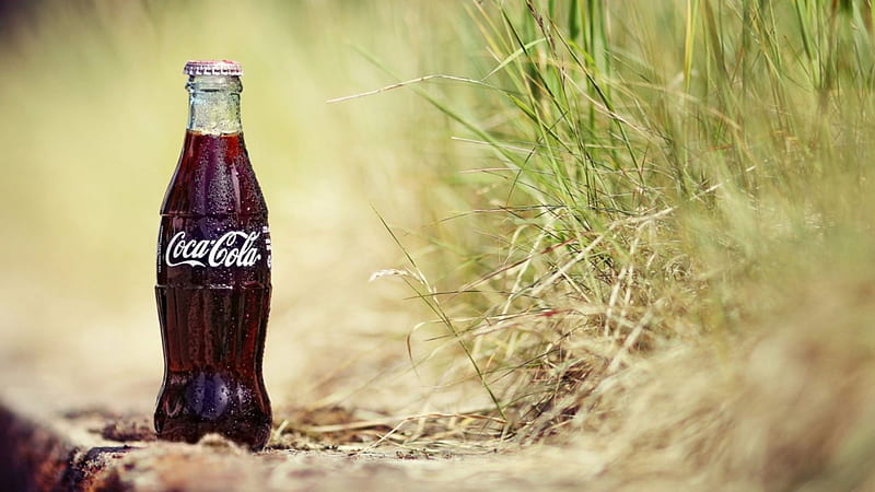 REFRESHMENT IN NATURE, coca cola, food, fields, soft drinks, outdoors, refreshments, HD wallpaper