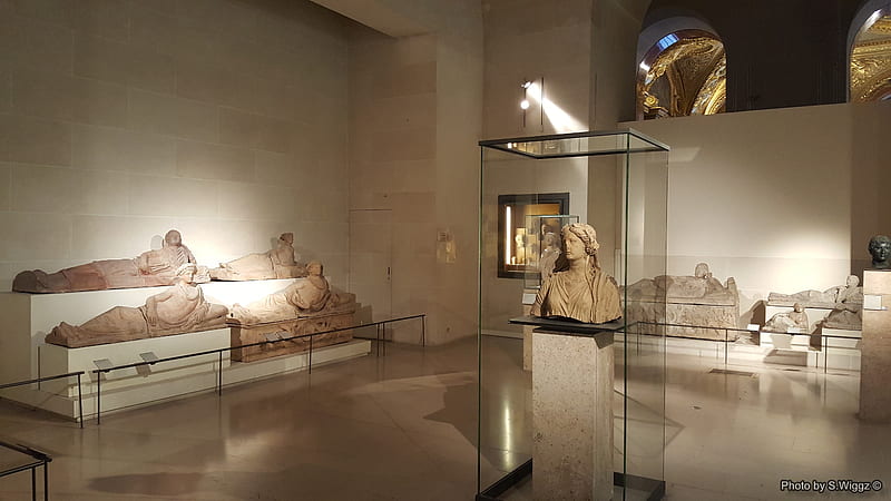 Inside Louvre Museum, Paris, France, Sculpture, France, Art, Statue, Marble, Museum, Louvre, Paris, Glass, HD wallpaper