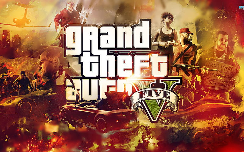 Grand theft auto V Logo, GTA 5 Money, HD wallpaper