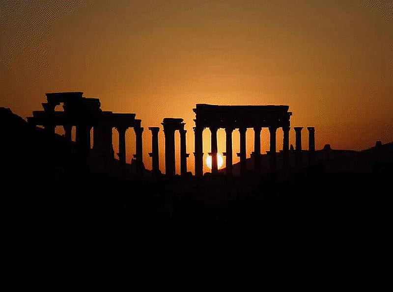 Ancient ruins, greece, columns, ancient, ruins, rome, HD wallpaper