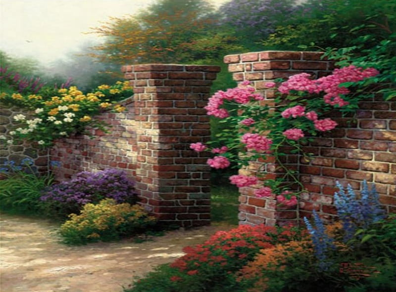 Wakade19., art, garden, flowers, nature, HD wallpaper | Peakpx